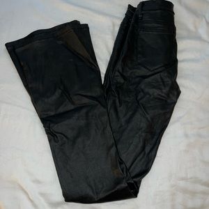 Edikted leather flare pants
